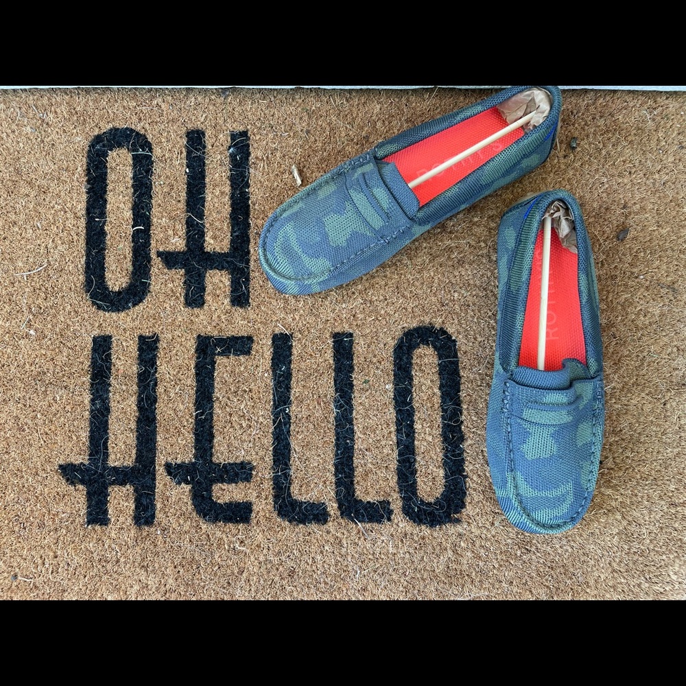 Rothy’s Olive Camo Drivers - size 6.5